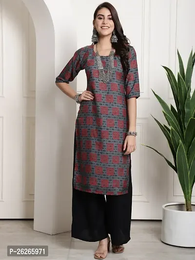 Beautiful A-Line Multicoloured Printed Crepe Kurta For Women-thumb0