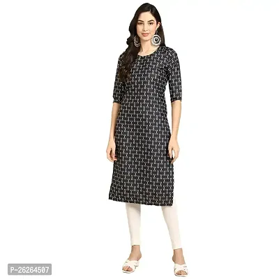 Beautiful A-Line Multicoloured Printed Crepe Kurta For Women-thumb0