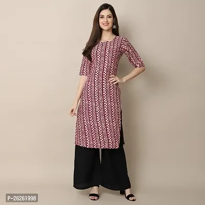 Beautiful A-Line Multicoloured Printed Crepe Kurta For Women-thumb0