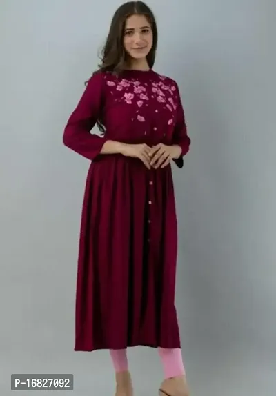 Stylish Fancy Rayon Kurta For Women-thumb0