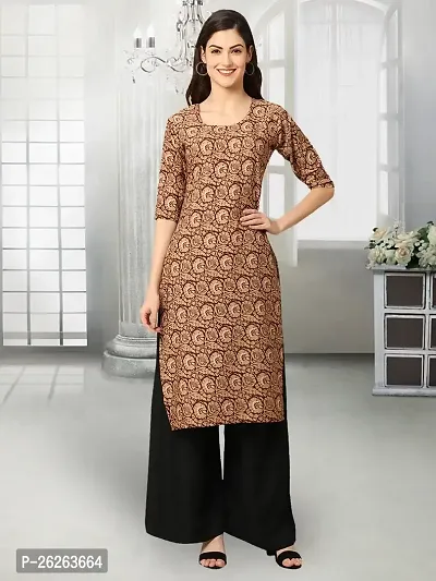 Beautiful A-Line Multicoloured Printed Crepe Kurta For Women-thumb0