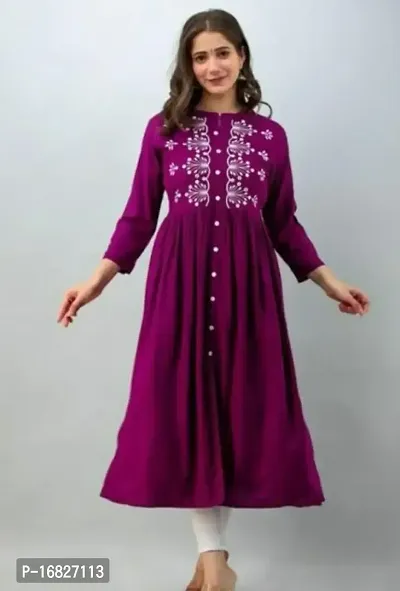 Stylish Fancy Rayon Kurta For Women-thumb0