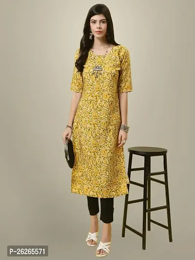 Beautiful A-Line Multicoloured Printed Crepe Kurta For Women-thumb0