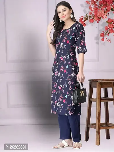 Beautiful A-Line Multicoloured Printed Crepe Kurta For Women-thumb0