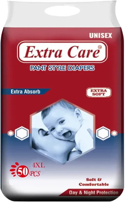 HAMAZZ Extra Care Soft Pant Style Diapers 50 Count (Pack of 1, X-LARGE)