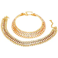 Silver Kundan Anklet-thumb1