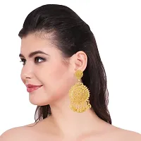 Sparkle World Indian Gold Plated Filigree Wedding/Festivals/Earrings For Women-thumb1