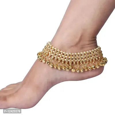 Sparkle World Traditional Style Multicolor Belly Dance Payal/ Anklet Pair For Women-thumb3