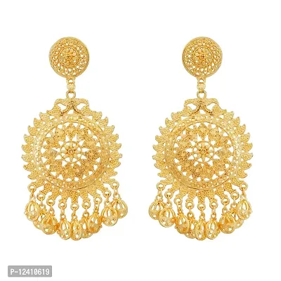 Sparkle World Indian Gold Plated Filigree Wedding/Festivals/Earrings For Women-thumb0