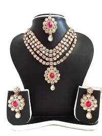 Sparkle World Gahne Mall Red Gold Plated Alloy Fashion Jewelry Necklace Set for Women-thumb4