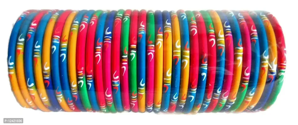 Gahne Mall Indian Bollywood Multi-Color Fashion Jewelry Traditional Women's/Girls Bangles (2.6, Multi)-thumb0