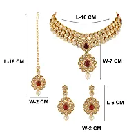 Gahne Mall Indian Traditional Gold Tone Kundan Wedding Party Jewelry Set For Women & Girls-thumb4