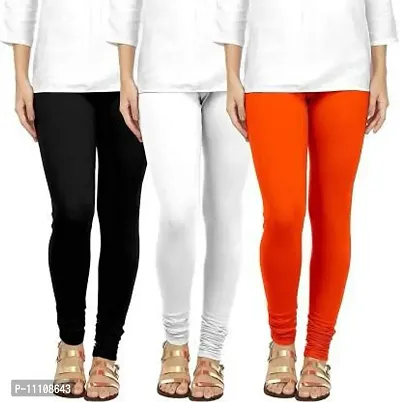 Fancy Cotton Leggings For Women Pack Of 3-thumb0