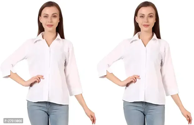 Elegant Multicoloured Rayon Solid Shirt For Women Pack of 2