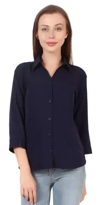 Elegant Rayon Solid Shirt For Women