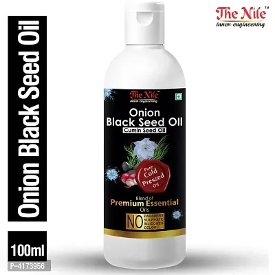 The Nile Onion Black Seed Oil Controls Hair Fall – No Mineral Oil, Silicones for Men & Women 100 ML