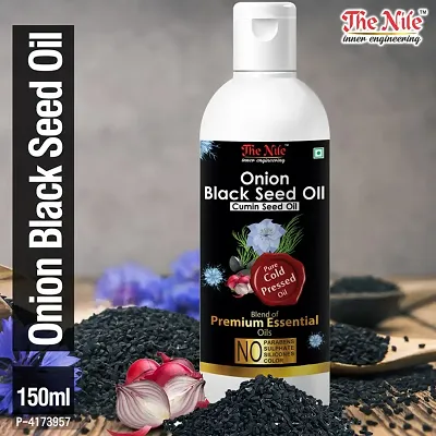 The Nile Onion Black Seed Oil Controls Hair Fall &ndash; No Mineral Oil, Silicones for Men  Women 150 ML