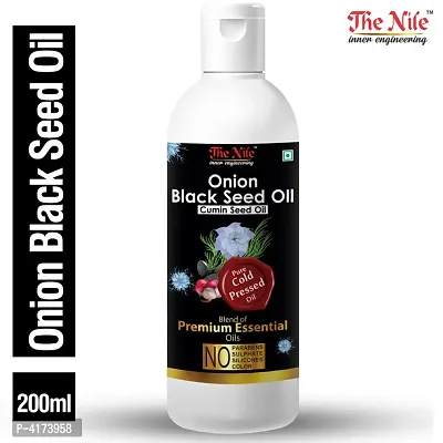 The Nile Onion Black Seed Oil Controls Hair Fall – No Mineral Oil, Silicones for Men & Women 200 ML