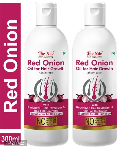 The Nile Red Onion Oil with Redensyl for Hair Regrowth 150 ML X 2 (Combo of 2 Bottle)(300 ML)