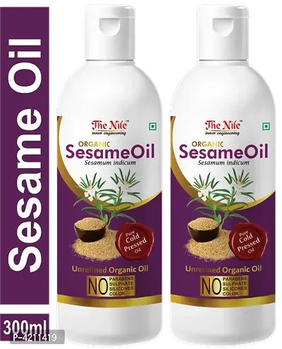 The Nile Organic Sesame (Pure Cold Pressed Oil) For Hair, Body, Skin Care 150 ML X 2 (Combo of 2 Bottle)(300 ML)