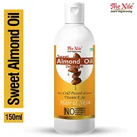 The Nile Sweet Almond Oil for Hair and Skin 150 ML X 2 (Combo of 2 Bottle)(300 ML)-thumb1