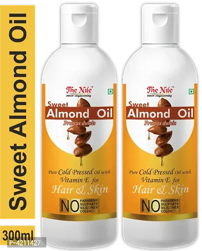 The Nile Sweet Almond Oil for Hair and Skin 150 ML X 2 (Combo of 2 Bottle)(300 ML)