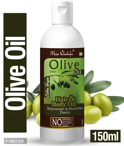 Mia Khalifa Olive Oil To Support Hair Regrowth And Body, Rejuvenates And Nourishes Deeply 150 Ml
