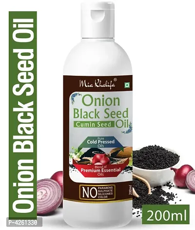 Mia Khalifa Onion Black Seed Hair Oil Preventing Hair Loss  Promoting Hair Growth 200 Ml