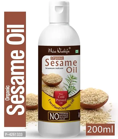 Mia Khalifa Pure And Natural Organic Sesame Oil For Skin And Hair 100 Ml Hair Oil 200 Ml