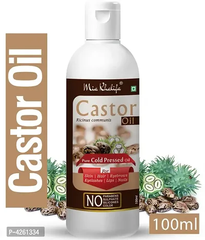 Castor Hair Oil, Cold Pressed, To Support Hair Growth 100 Ml-thumb0