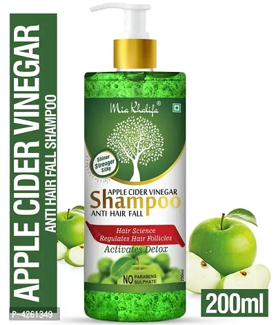 Mia Khalifa Apple Cider Vinegar Shampoo (No Sulphate, Paraben Or Silicon) Transforms Dull, Tired  Dry Hair Into Soft, Smooth  Silky Men  Women 200 Ml