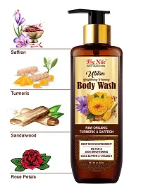 The Nile Ubtan Brightening Foaming Body Wash with Raw Organic Turmeric and Saffron - 200ML-thumb2