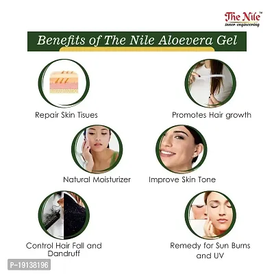 The Nile Organic 100% Pure Aloe Vera Gel For Young n Radiant Skin n Hair No Parabens, Silicones, Mineral Color Oil, 175 ml-thumb5