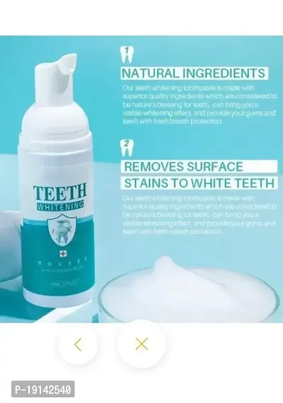 The Nile Foaming Toothpaste Stain Removal Toothpaste for Sensitive Teeth Snow Teeth foaming Whitening Fresh Breath and Remove Plague Stains Mousse Mouth Wash Water for Travel Friendly 60 ML-thumb2