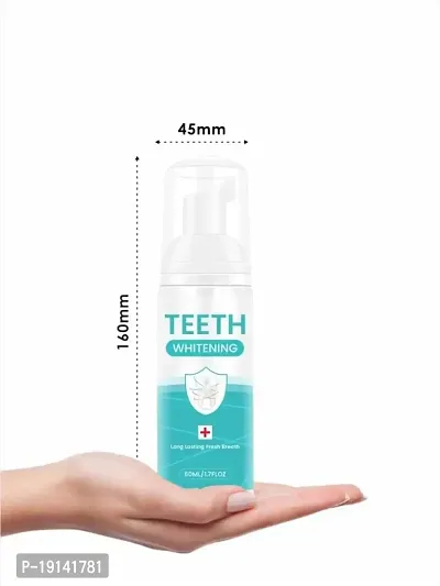 The Nile Foam Toothpaste Stain Removal Toothpaste for Sensitive Teeth, Baking Soda Spearmint Whitening, Snow Teeth foaming Whitening Mousse Mouth Wash Water for Travel Friendly 60 ML - 01 Pc-thumb5