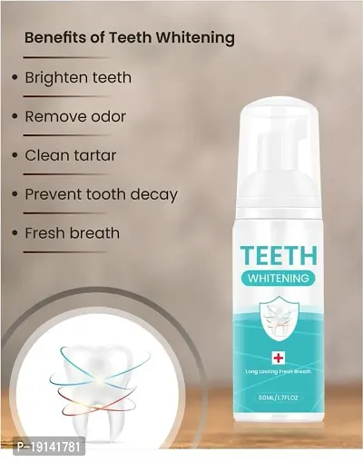 The Nile Foam Toothpaste Stain Removal Toothpaste for Sensitive Teeth, Baking Soda Spearmint Whitening, Snow Teeth foaming Whitening Mousse Mouth Wash Water for Travel Friendly 60 ML - 01 Pc-thumb3