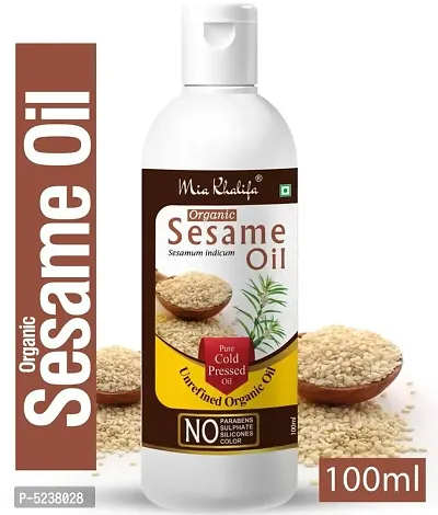 Mia Khalifa Pure And Natural Organic Sesame Oil For Skin And Hair 100 Ml Hair Oil 100 Ml-thumb0