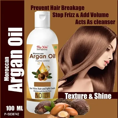 The Nile Moroccan Argan Oil For Skin Hair  Split Ends Thicker  Colored Hair (100ml)-thumb0