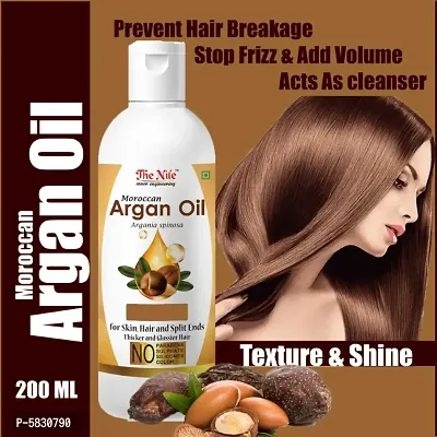 The Nile Moroccan Argan Oil For Skin Hair & Split Ends Thicker & Colored Hair (200ml)