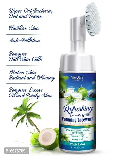 Refreshing Coconut Face Wash With Built-In Face Brush-thumb2