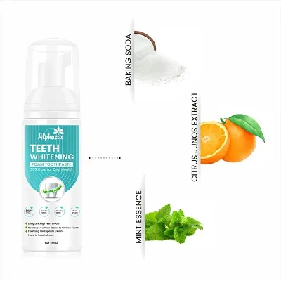 Alphacia Teeth Whitening Mousse Foam To Deeply Cleaning Gums, Stain Removal Teeth Whitening Liquid  (60 ml)