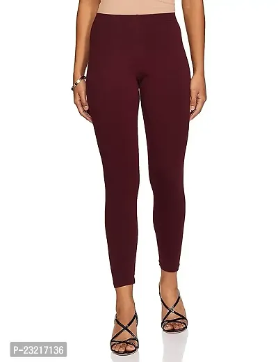 Buy Kvish Women's Comfortable Breathable Skinny Fit Ankle Length Cotton  Leggings (Maroon-XL) Online In India At Discounted Prices
