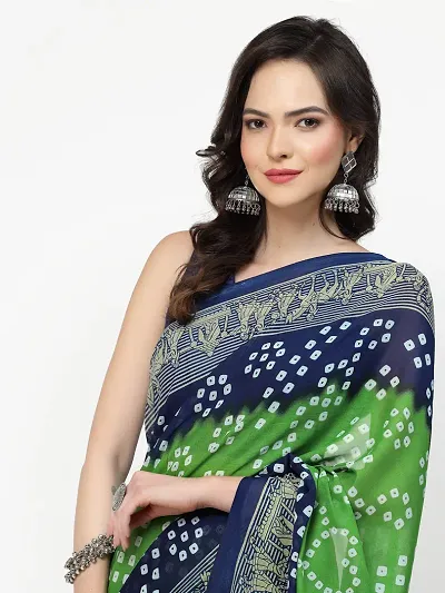 Attractive Pure Georgette Saree with Blouse piece 