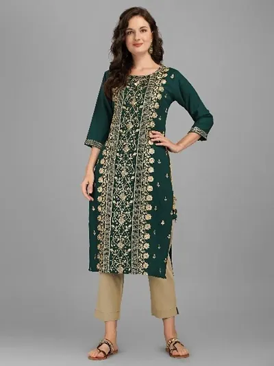 Stylish Fancy Viscose Rayon Embroidery Work With 4 Fancy Latakan Kurti For Women