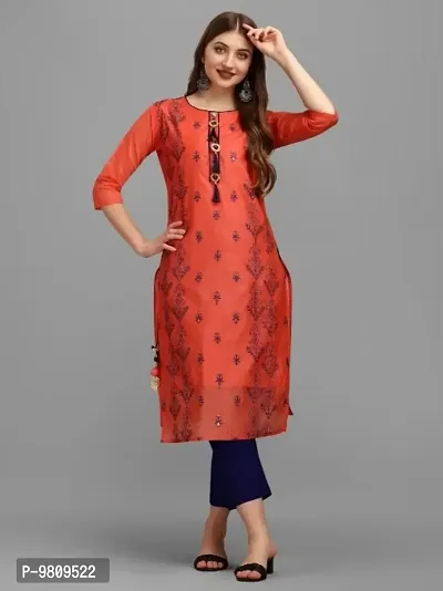 Elegant Poly Chanderi Embroidered With Fancy Latkan Kurti For Women-thumb0