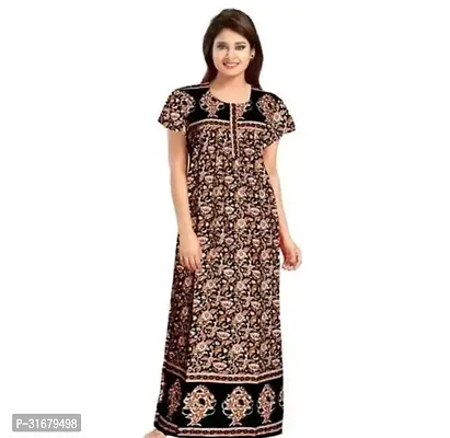 Elegant Multicoloured Cotton Printed Nighty For Women-thumb0