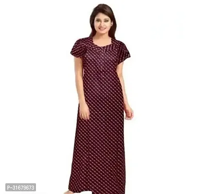 Elegant Multicoloured Cotton Printed Nighty For Women-thumb0