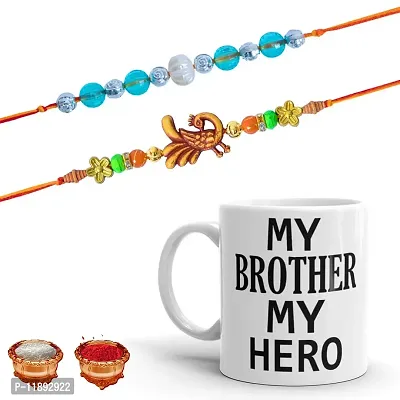 Pramonita rakhi forbrother gift| 2 Dora Rakhi Gift with Mug for Men | Rakhi Gift for Brother | (Combo of 3)