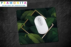 Pramonita Creative and Uniqe Design Printed Mouse Pad for Computer, Laptops, PC, Home & Office, Gaming Mousepad (Leaft Frame-24)-thumb1