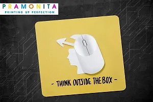 Pramonita Creative and Uniqe Design Printed Mouse Pad for Computer, Laptops, PC, Home & Office, Gaming Mousepad (Think Outside The Box-29)-thumb1
